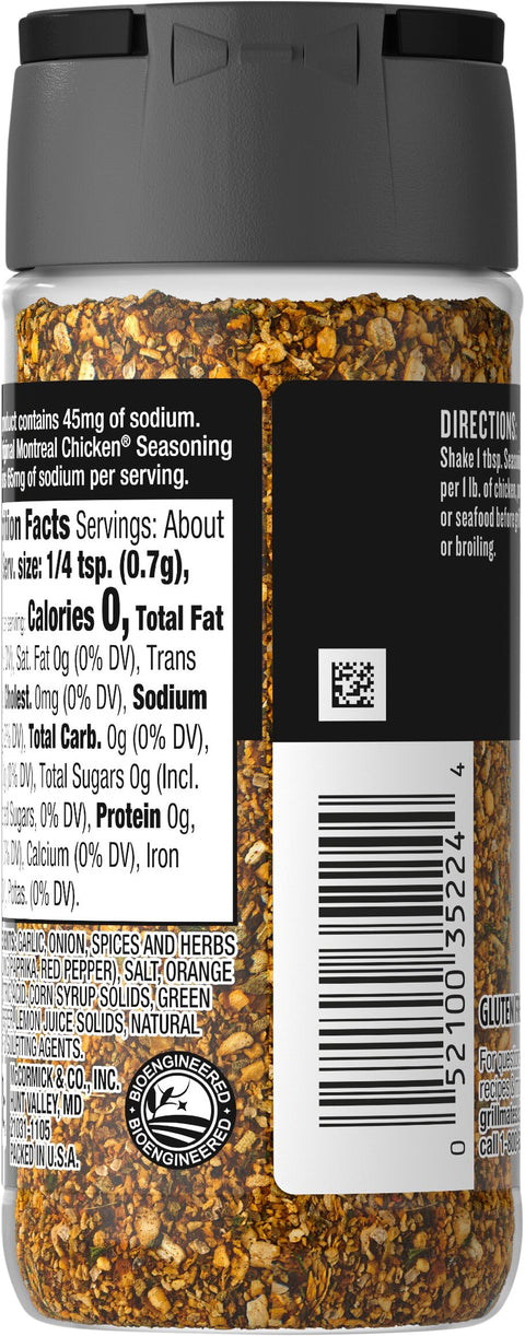 McCormick Grill Mates Seasoning Low Sodium Montreal Chicken 2.87 OZ