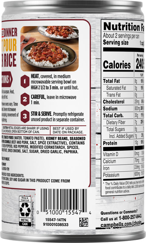 Campbell's Chunky Chili With Beans 19 OZ