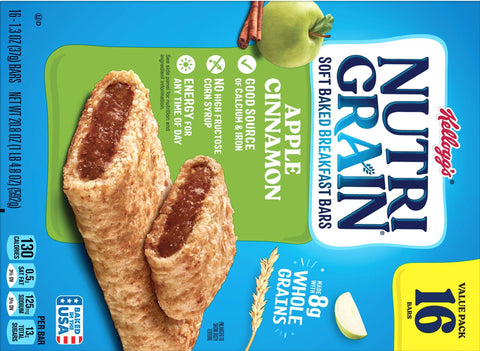 Kellogg's Apple Cinnamon Nutrigrain Bars 20.8 OZ