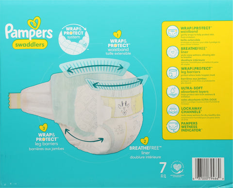 Pampers Swaddlers Active Baby 41+ lb 19+ kg Diapers 44 ea