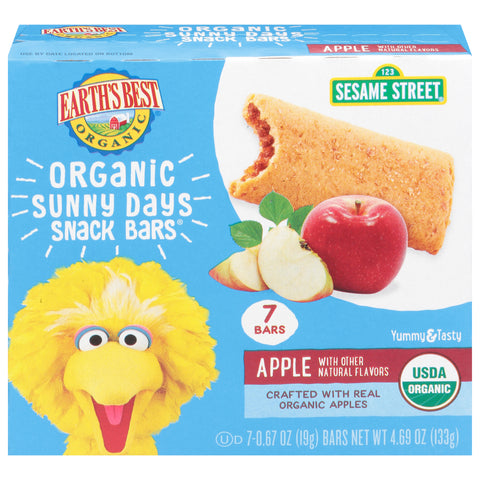 Earth's Best Organic Snacks Bars Apple 4.69 OZ