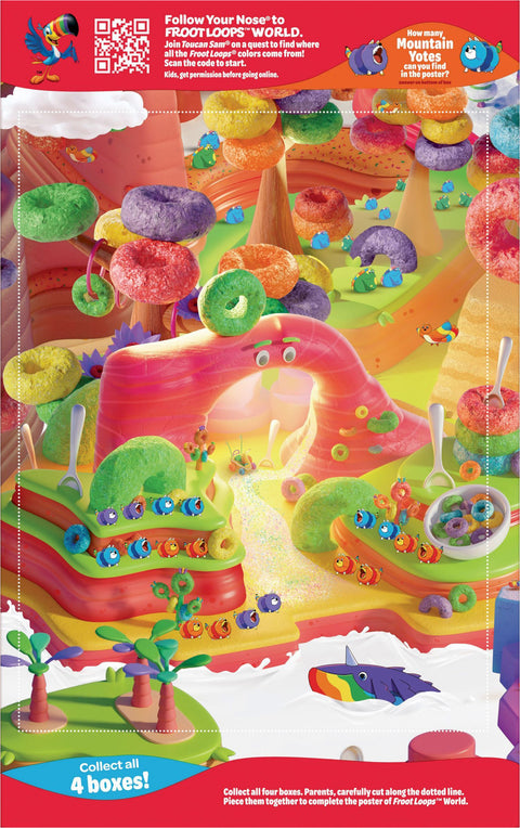 Fruit Loops Natural Fruit Flavors Cereal Large Size 13.2 oz