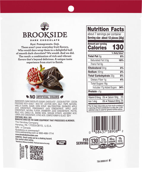 Brookside Candy Dark Chocolate Pomegranate 7 OZ