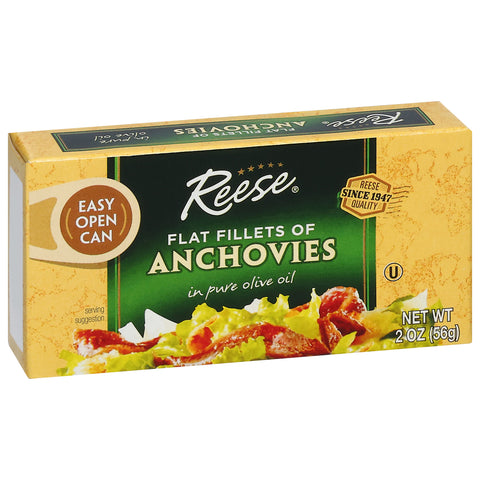 Reese Flat Anchovies In Pure Olive Oil 2 OZ