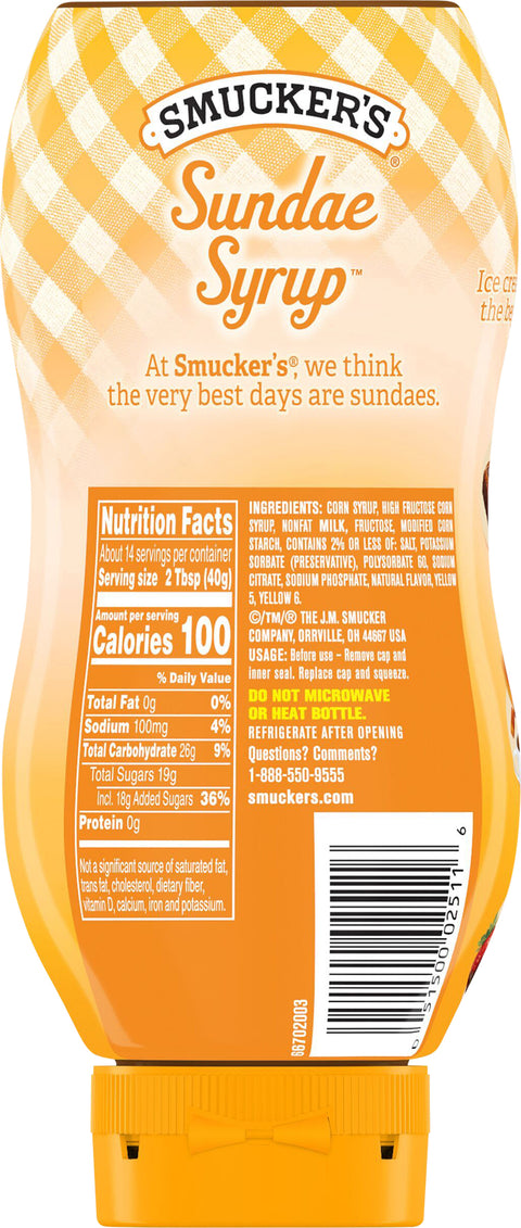 Smucker's Syrup Sundae Butterscotch 20 OZ