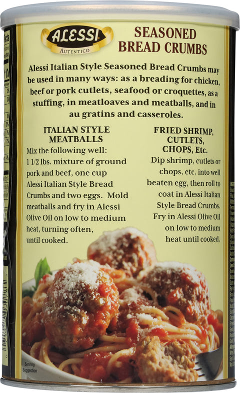 Alessi Italian Seasoned Bread Crumbs With Pecorino Romano Cheese 15 OZ