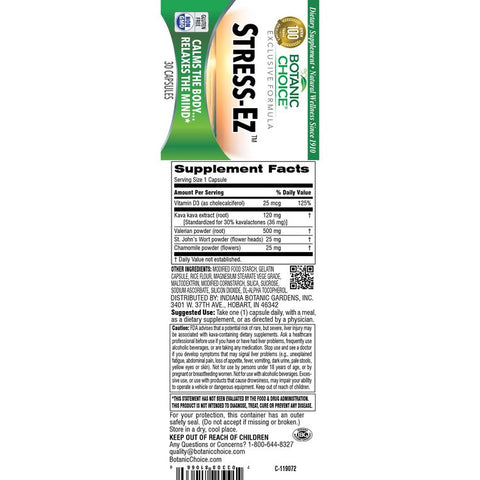 Botanic Choice STRESS-EZ - 30 CT 12 Pack