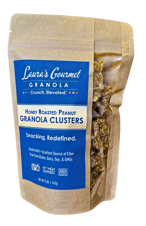 Laura's Gourmet Granola Honey Roasted Peanut Granola Clusters - 5 OZ 6 Pack