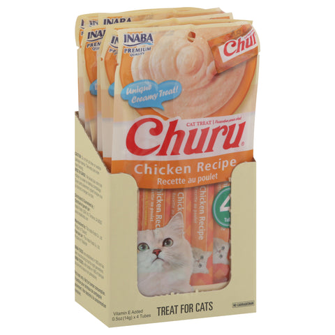 Inaba Churu Chicken Recipe Cat Treat Tube 4 ea