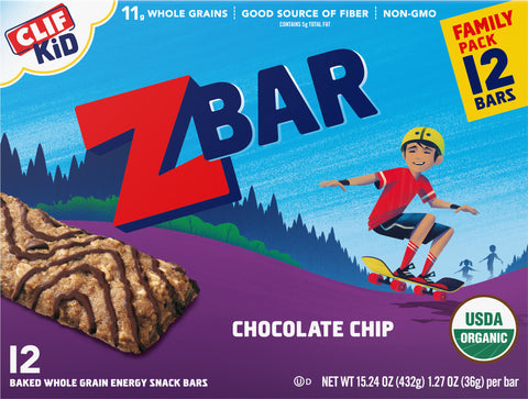 Clif Organic Zbar Chocolate Chip Snack Bar 15.24 OZ