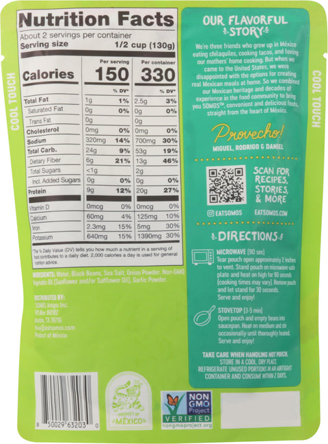 Somos Mexican Black Beans 10 oz