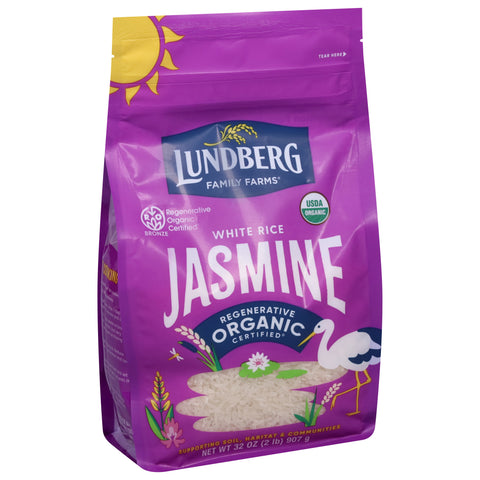 Lundberg Organic Gluten Free California White Jasmine Rice 32 OZ