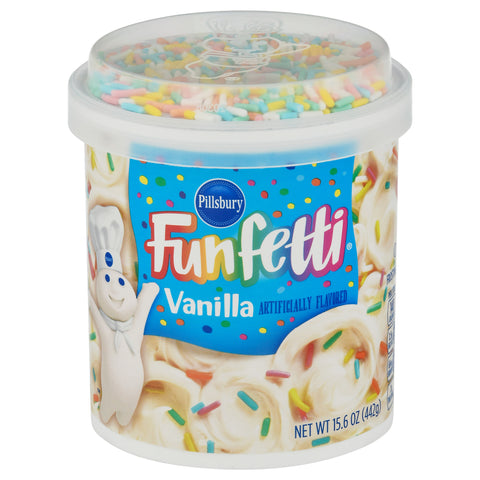 Pillsbury Funfetti Vanilla Frosting 15.6 OZ