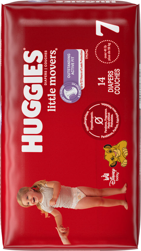Huggies Little Movers Size 7 Diapers 14 CT