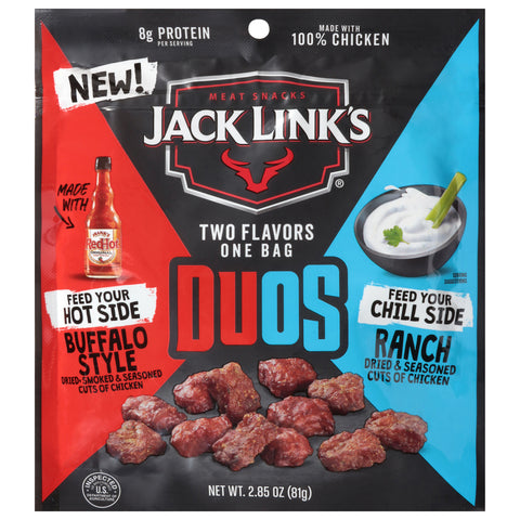 Jack Link's Duos Dried Smoked & Seasoned Buffalo Style/Ranch Cuts of Chicken 2.85 oz