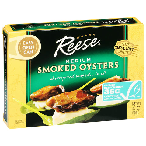 Reese Medium Smoked Oysters 3.7 OZ
