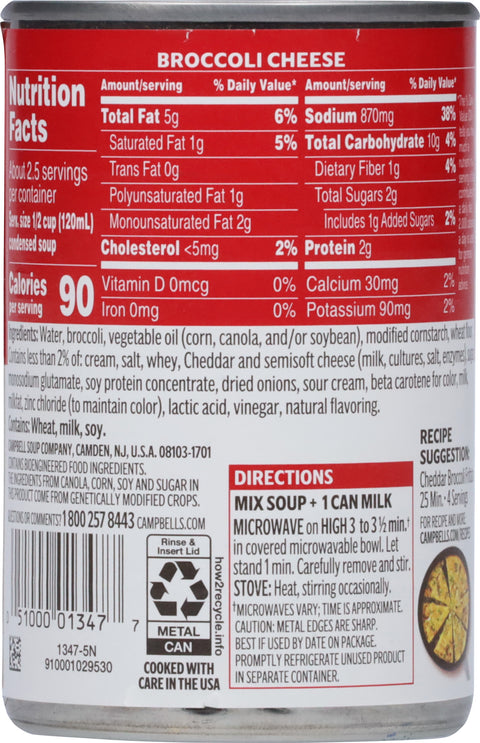 Campbell's Red & White Soup Broccoli Cheese 10.5 OZ