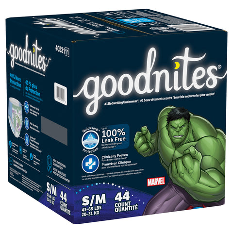 Goodnites Nighttime Boys Underwear 44 CT