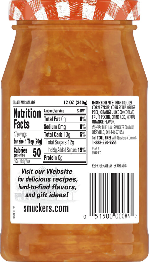 Smucker's Marmalade Orange 12 OZ