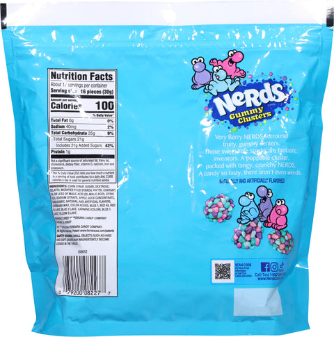 Nerds Gummy Clusters Very Berry Candy Family Size 18.5 oz