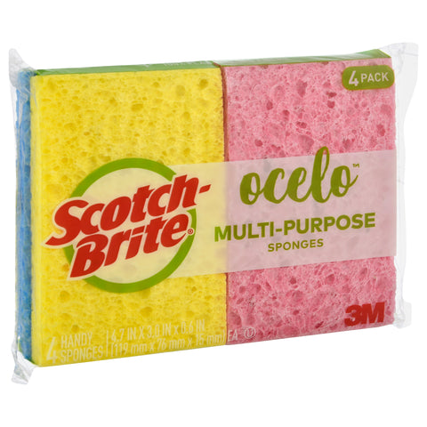 Scotch Brite Multi-Purpose 4 Pack Sponges 4 ea - 10 Pack