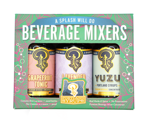 Portland Syrups 3-Pack Green Gift Set - (Lavender, Grapefruit Tonic, And Yuzu) - 10 FL OZ 6 Pack