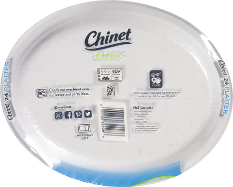Chinet Classic White Platter 24 CT