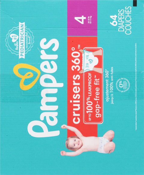 Pampers Diapers 4 (22-37 lb) Super Pack 64 CT