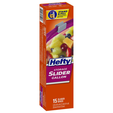 Hefty Slider Food Storage Gallon Bag 15 CT