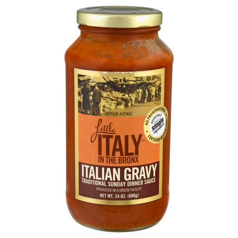 Little Italy in the Bronx Italian Gravy Dinner Sauce 24 oz - 6 Pack