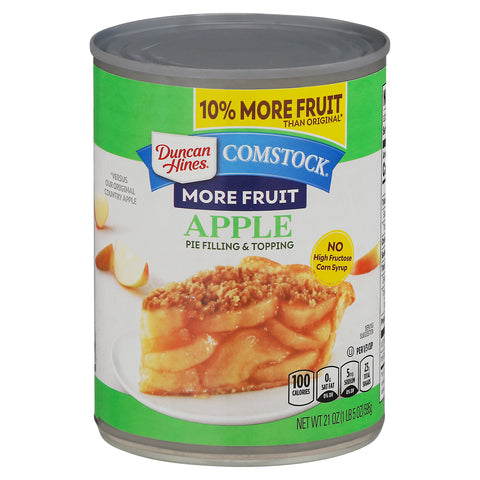 Duncan Hines Comstock More Fruit Apple Pie Filling & Topping 21 oz - 8 Pack