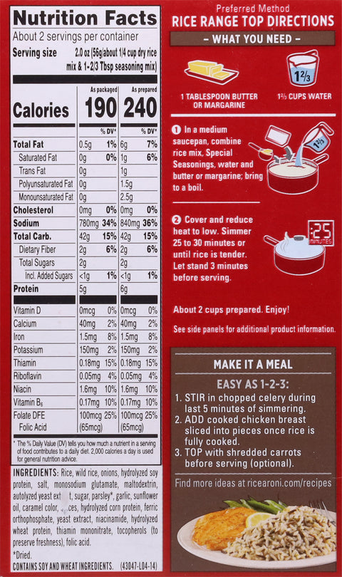 Rice A Roni Rice Long Grain & Wild 4.3 OZ