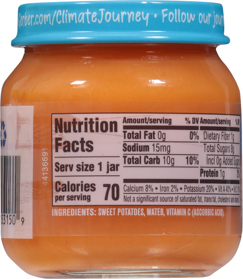 Gerber Natural for Baby Supported Sitter 1st Foods Sweet Potato 4 oz