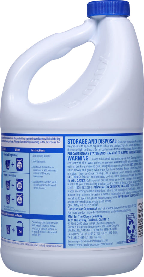 Clorox Regular Bleach No-Splash 77 FZ