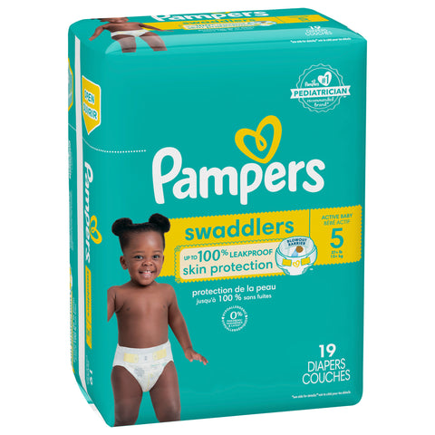 Pampers Diapers Size 5 (27+ lb) Jumbo Pack 19 CT