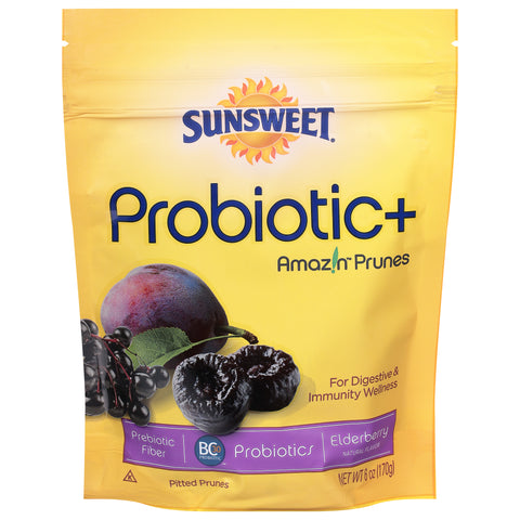 Sunsweet Amazin Probiotic+ Pitted Elderberry Prunes 6 oz - 8 Pack