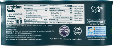 Chicken Of The Sea Tuna Chunk White 20 OZ