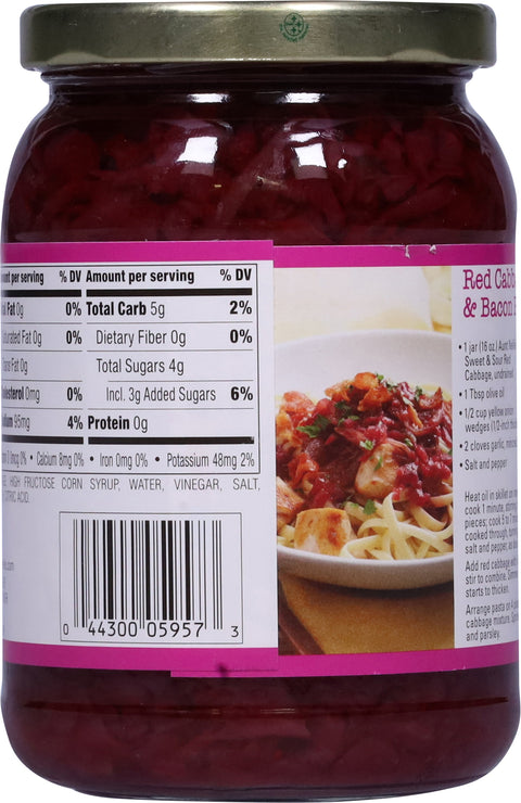 Aunt Nellie's Cabbage Red Sweet & Sour 16 OZ