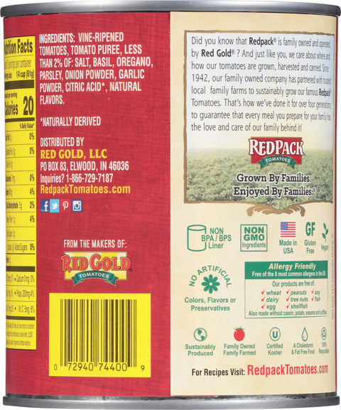 Red Pack Tomatoes Italian Crushedd 28 OZ