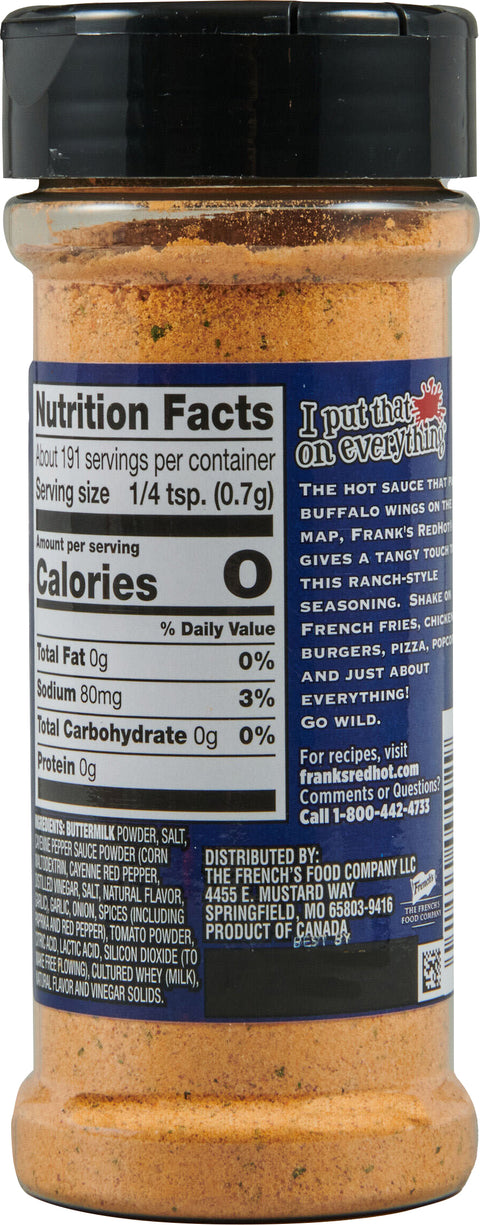 Frank's Red Hot Buffalo Ranch Seasoning Blend 4.75 OZ