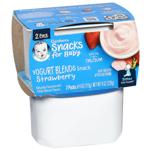 Gerber Snacks for Baby Sitter (2nd Foods) Strawberry Yogurt Blends Snack 2
