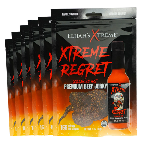 Xtreme Regret Spicy Beef Jerky - 6 bags (1lb)