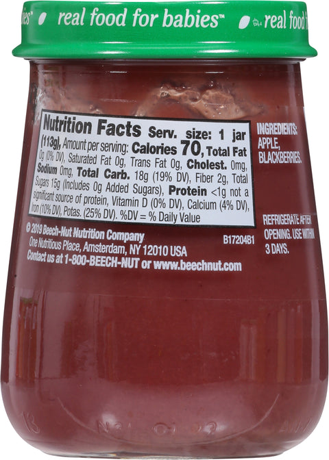 Beechnut Stage 2 Just Apple & Blackberry 4 OZ