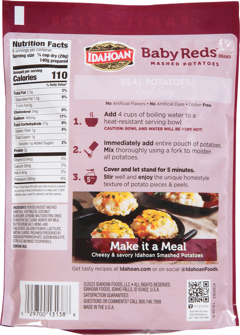 Idahoan Baby Reds Mashed Potatoes 8.2 OZ