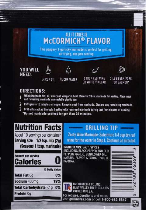 McCormick Marinade Montreal Steak - 0.71 OZ 12 Pack
