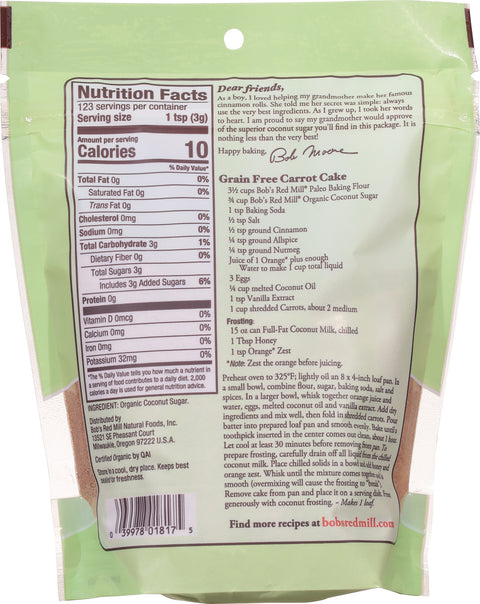 Bob's Red Mill Coconut Sugar 13 OZ