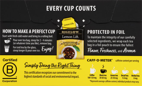 Bigelow Lemon Lift Black Tea 20 CT