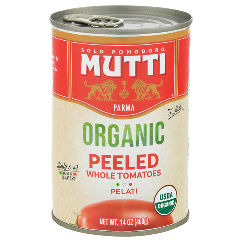 Mutti Organic Peeled Whole Tomatoes 14 oz - 6 Pack