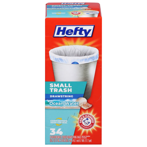 Hefty Drawstring Fabuloso Scent Small Trash Bags 34 CT