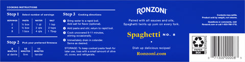 Ronzoni Pasta Spaghetti 16 OZ